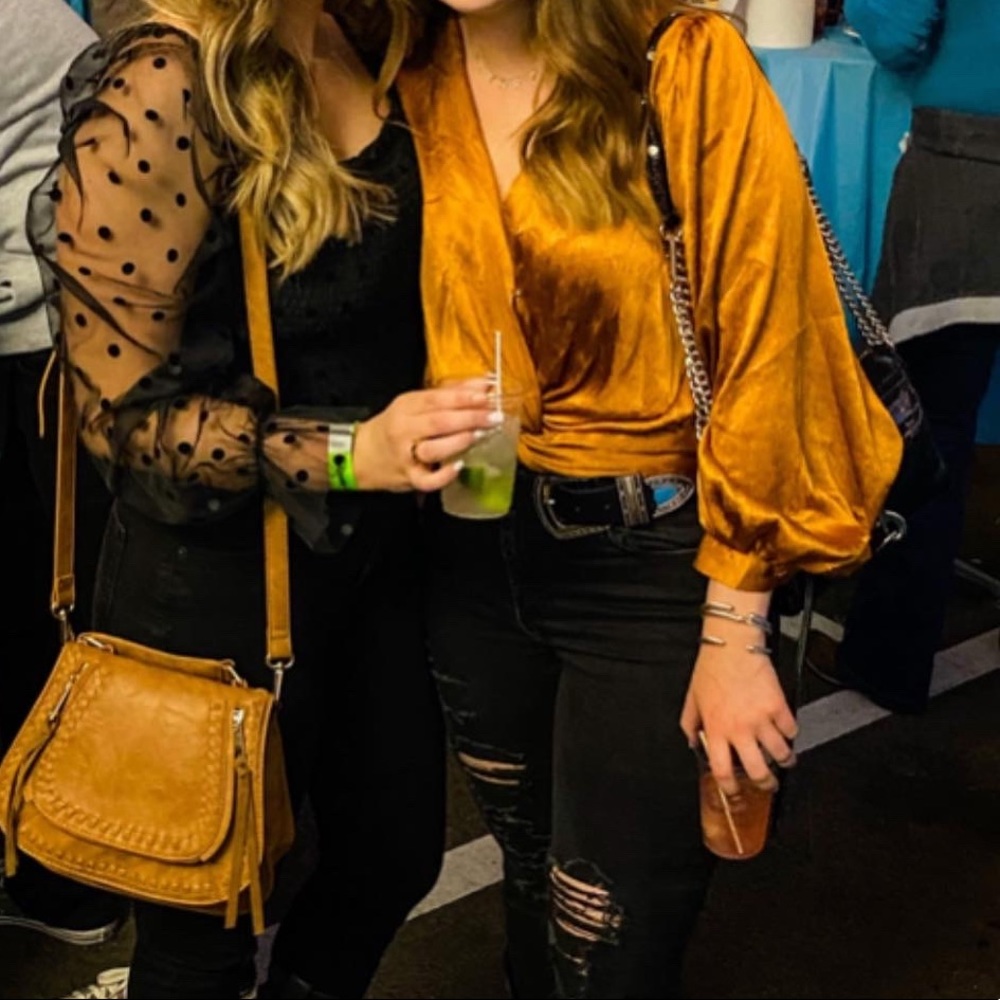orange long sleeve top